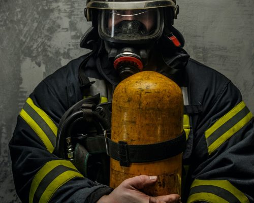 Firefighter in uniform